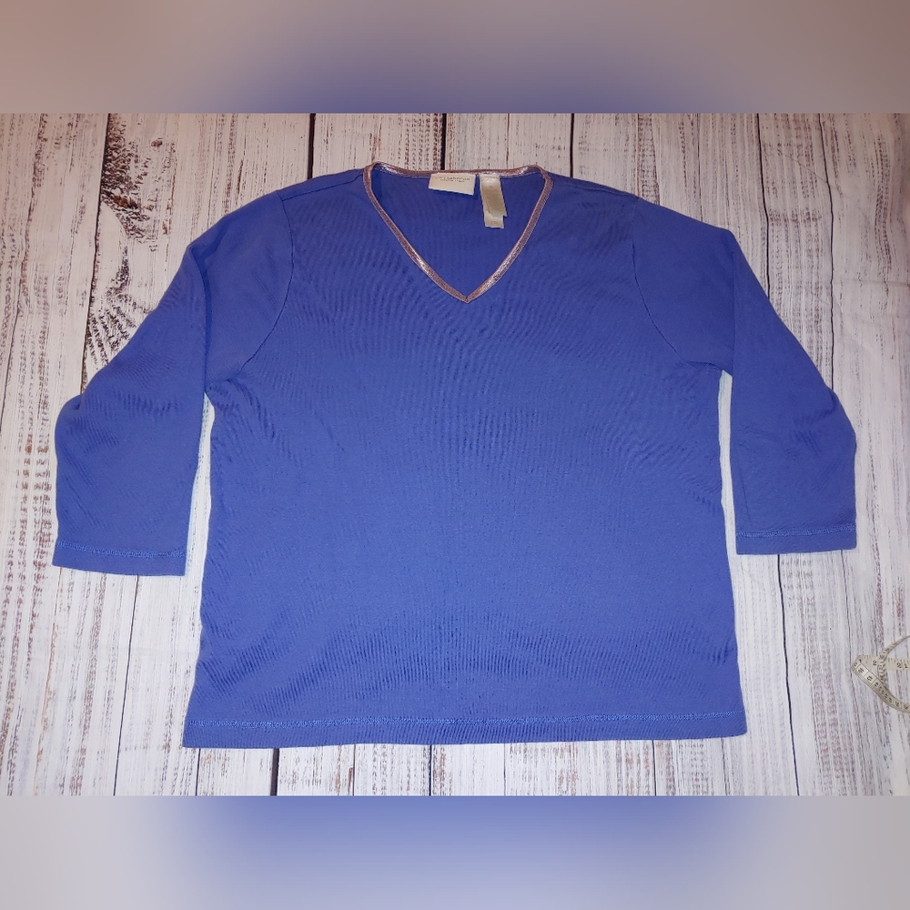 Liz Claiborne 3/4 Sleeve Knit Shirt, XL